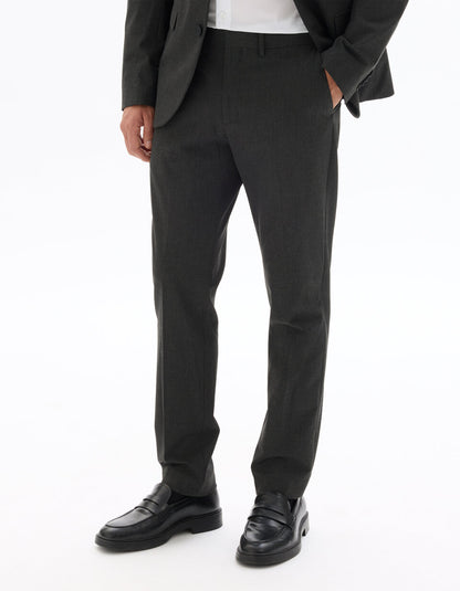 Slim-Fit Bi-Stretch Suit Trousers - Dark Grey — view 3