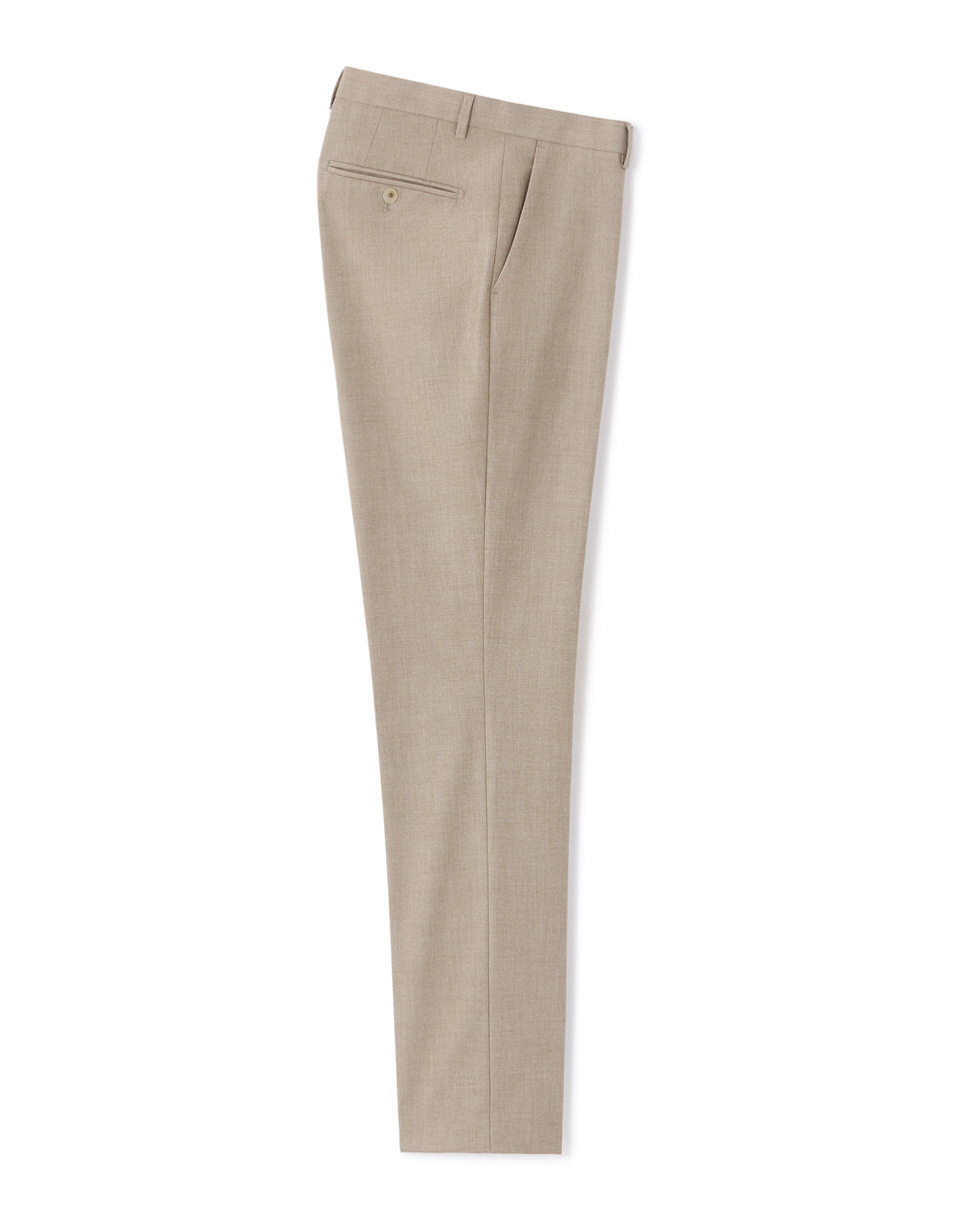 Slim-Fit Bi-Stretch Suit Trousers - Dark Beige — view 1
