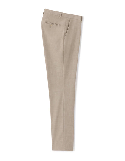 Slim-Fit Bi-Stretch Suit Trousers - Dark Beige — view 1