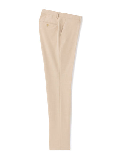 Slim-Fit Bi-Stretch Suit Trousers - Beige — view 1