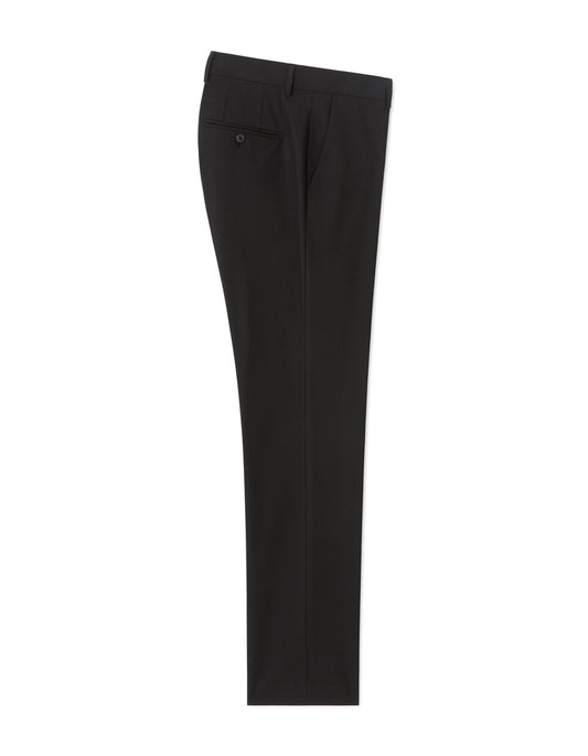 Regular-Fit Bi-Stretch Suit Trousers - Black — view 1