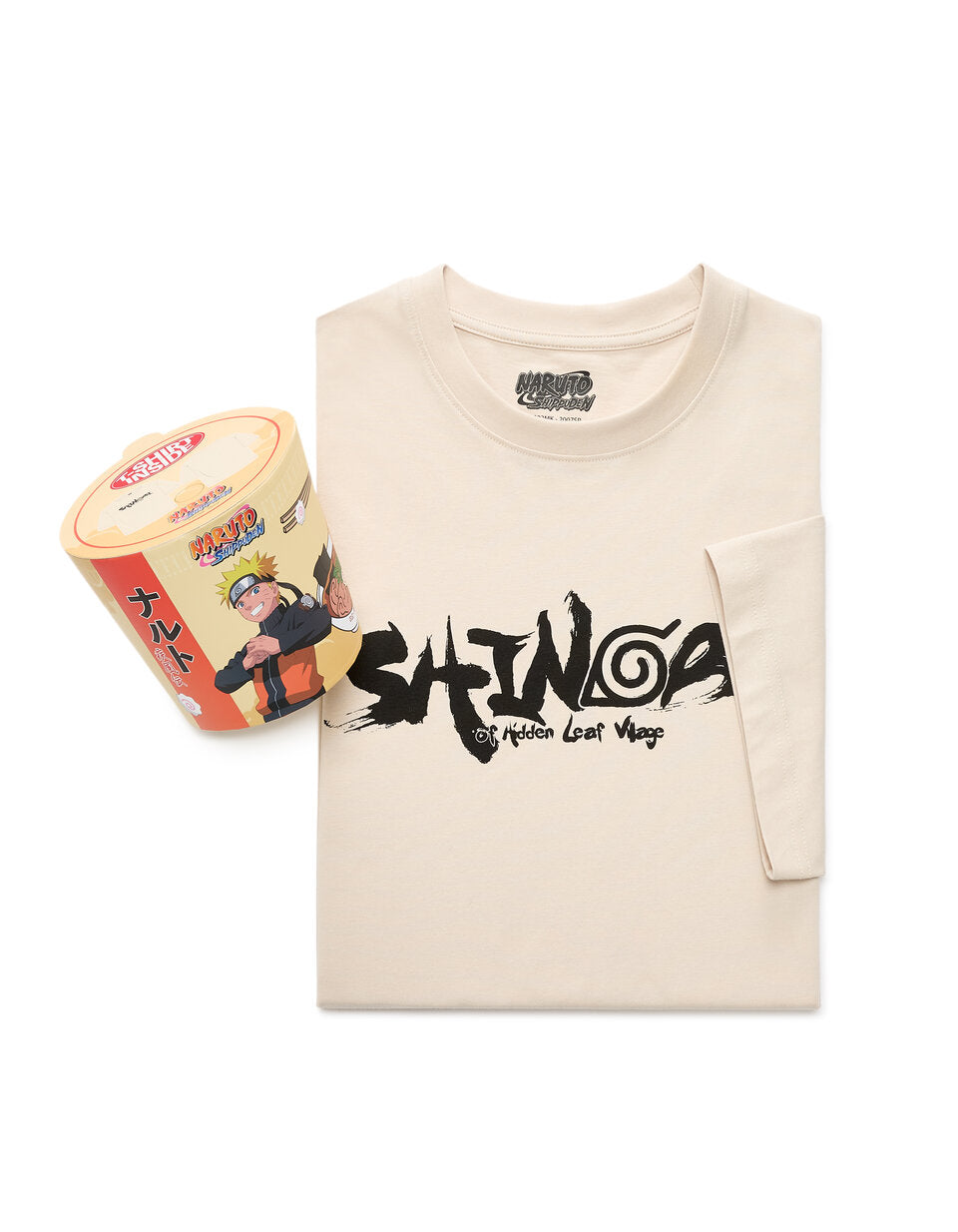 Naruto Shippuden Cup Noodles T-Shirt - Beige — view 1