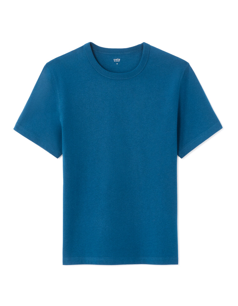 Boxy Heavyweight Pure Cotton Crew-Neck T-Shirt - Blue — view 1