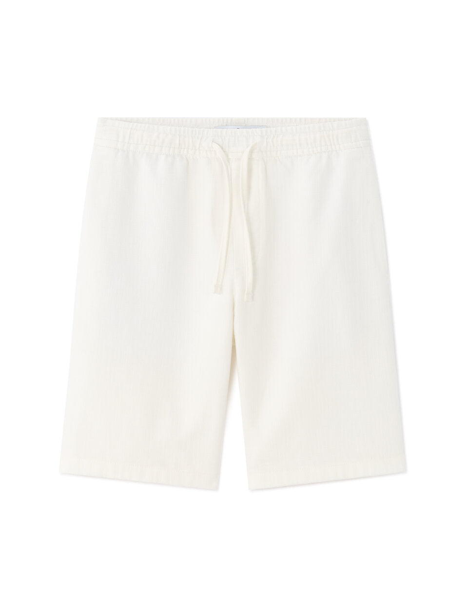 Textured Pure Cotton Bermuda Shorts - White — view 1