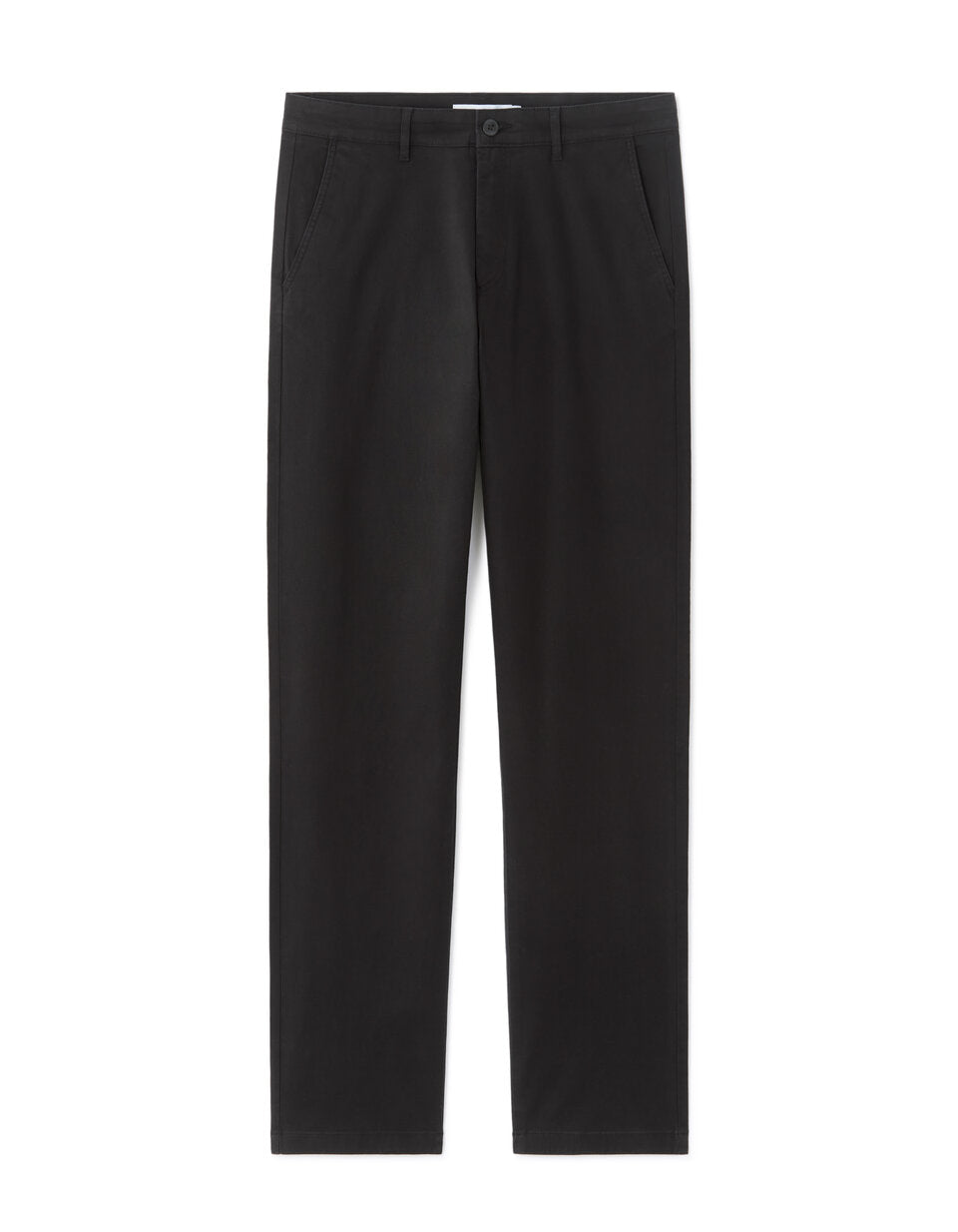 Straight-Fit Stretch Cotton Chinos - Black — view 1