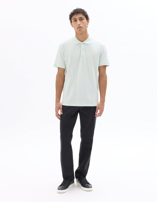 Straight-Fit Stretch Cotton Chinos - Black — view 2