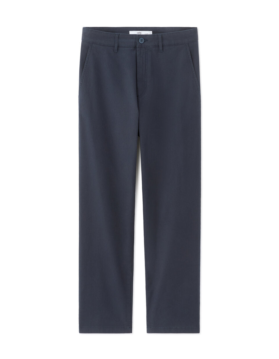 Straight-Fit Stretch Cotton Chinos - Navy — view 1