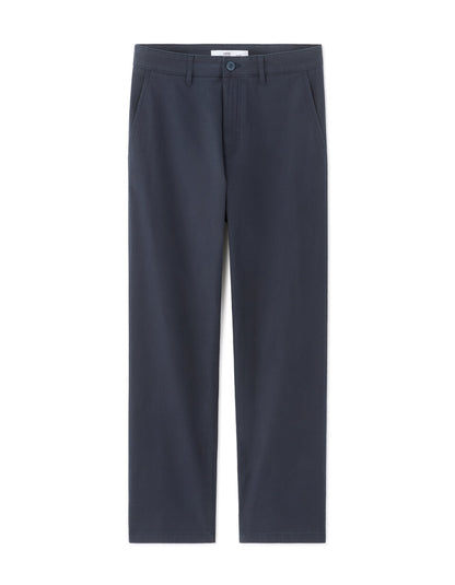 Straight-Fit Stretch Cotton Chinos - Navy — view 1