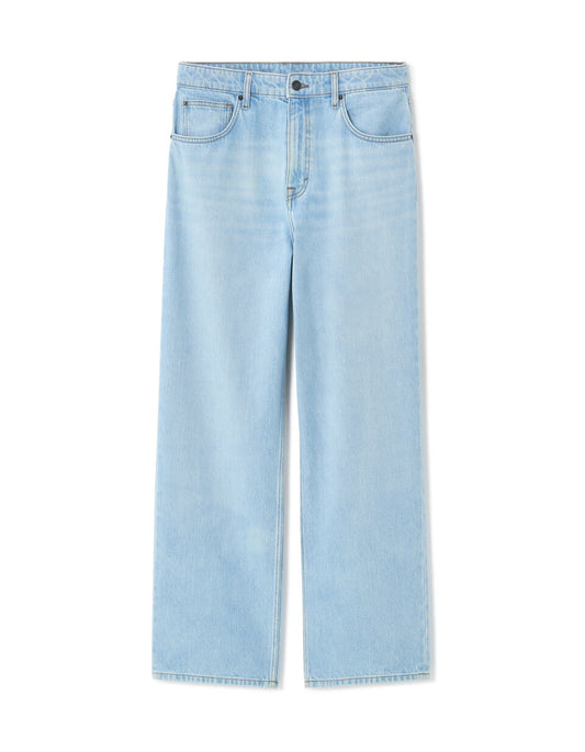Baggy Pure Cotton Jeans - Bleached Blue — view 1