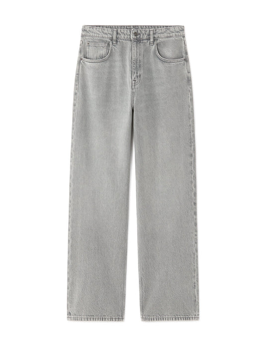 Baggy Pure Cotton Jeans - Light Grey — view 1