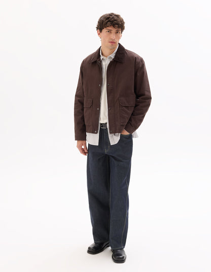 Barrel-Fit Pure Cotton Jeans - Raw Blue — view 2