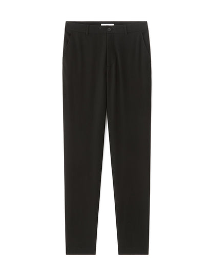 24H Smart Slim-Fit Textured Stretch Trousers - Black — view 1