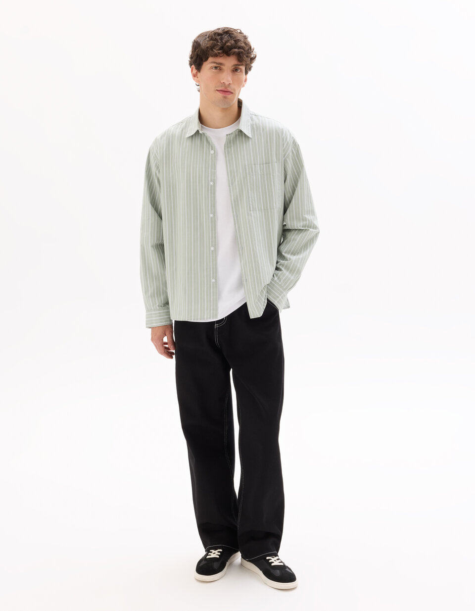 Baggy Pure Cotton Carpenter Jeans - Black — view 2